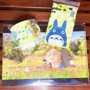 Totoro Ghibli Bundle (Cup + File Folder + Straw Bag)